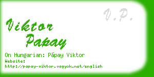 viktor papay business card