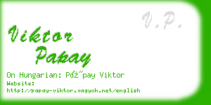 viktor papay business card